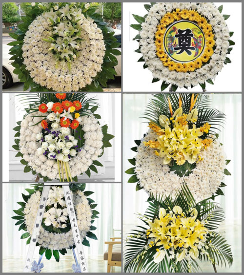 山东济宁微山县微山岛乡万庄村花圈速递